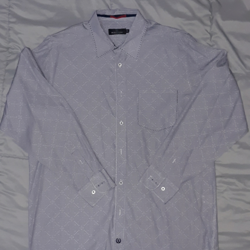 Men's bugatchi uomo casual button down shirt